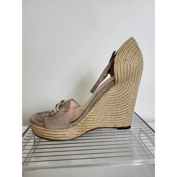 Gucci Espadrille Wedge Sandals Sz 36.5 (Read Description) - Picture 8 of 12